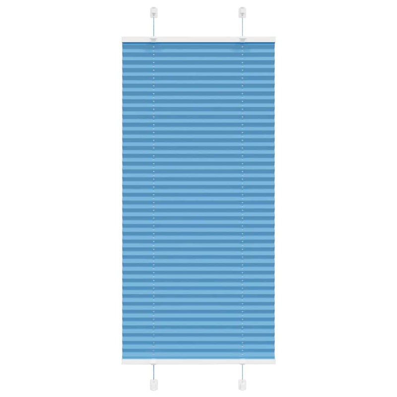 Afbeelding laden in galerijviewer, Vidaxl plissé rolgordijn 65x100 cm stofbreedte 64,4 cm polyester blauw