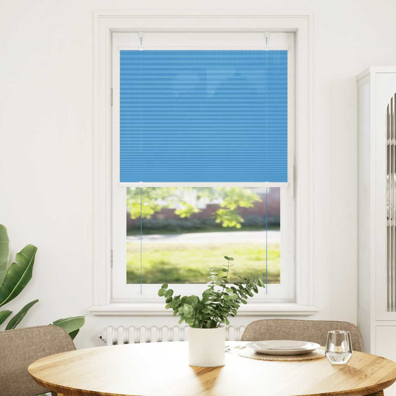 Afbeelding laden in galerijviewer, Vidaxl plissé rolgordijn 75x100 cm stofbreedte 74,4 cm polyester blauw