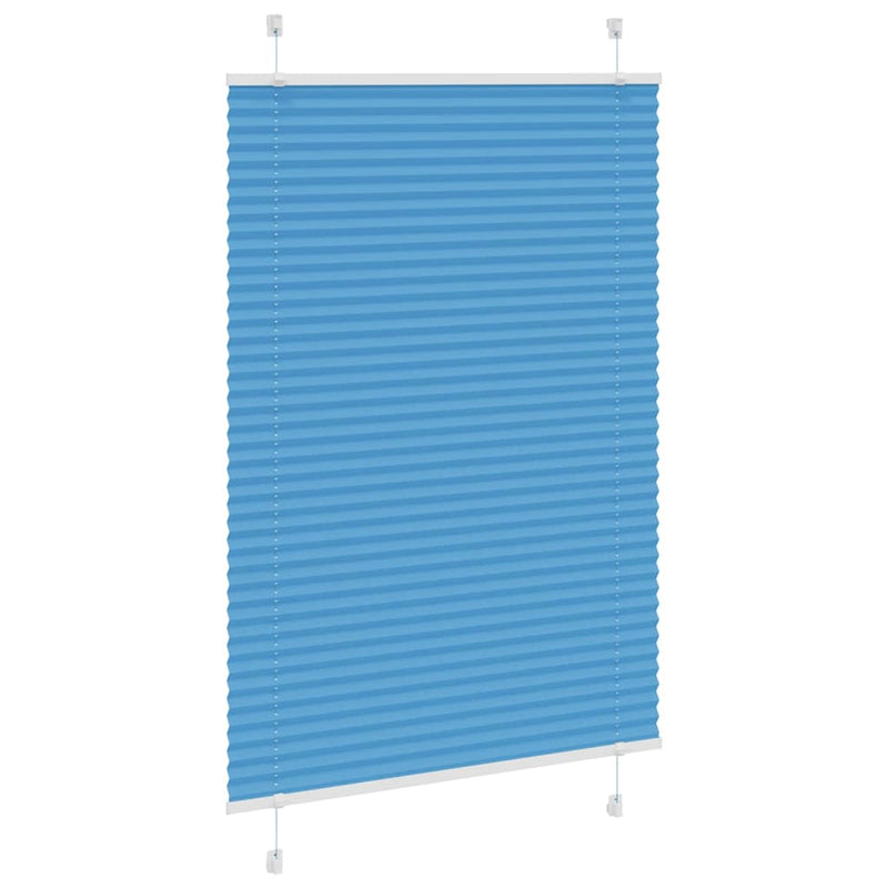 Afbeelding laden in galerijviewer, Vidaxl plissé rolgordijn 85x100 cm stofbreedte 84,4 cm polyester blauw