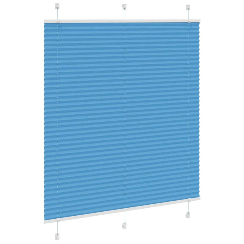 Afbeelding laden in galerijviewer, Vidaxl plissé rolgordijn 120x100cm stofbreedte 119,4cm polyester blauw