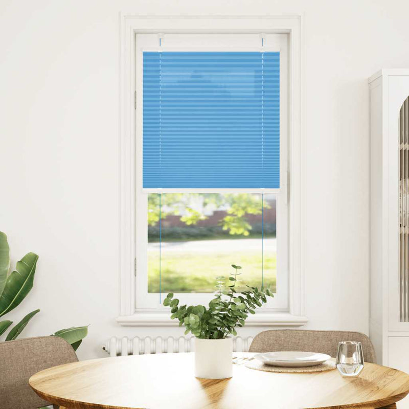 Afbeelding laden in galerijviewer, Vidaxl plissé rolgordijn 55x150 cm stofbreedte 54,4 cm polyester blauw