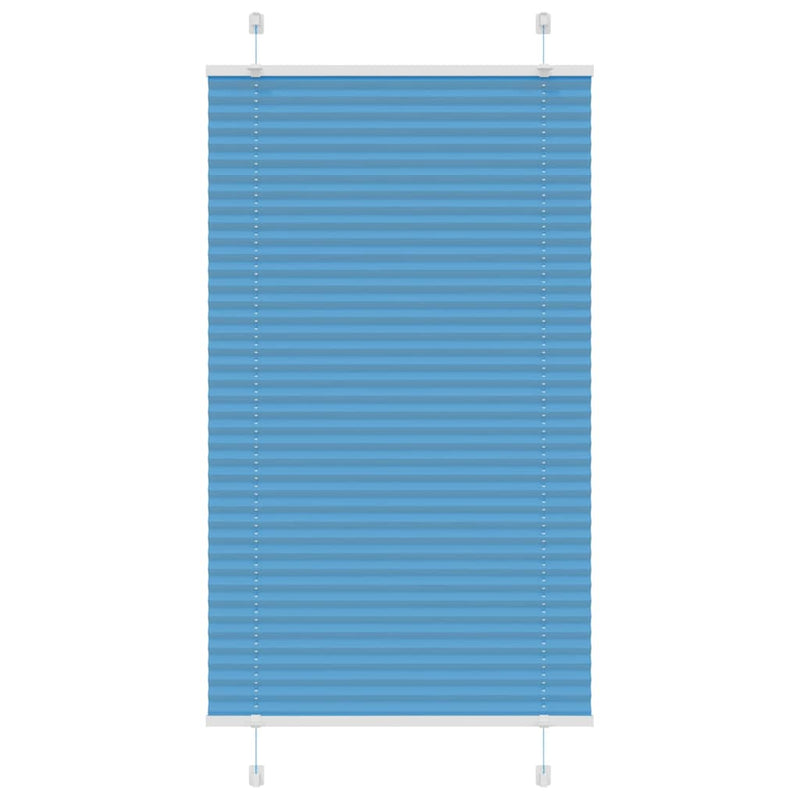 Afbeelding laden in galerijviewer, Vidaxl plissé rolgordijn 75x150 cm stofbreedte 74,4 cm polyester blauw