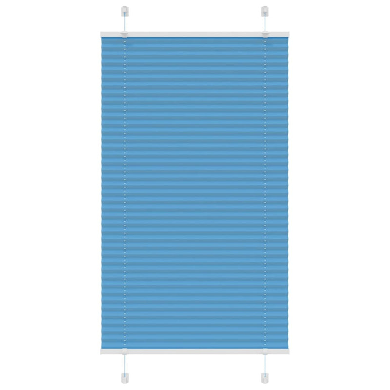 Afbeelding laden in galerijviewer, Vidaxl plissé rolgordijn 80x150 cm stofbreedte 79,4 cm polyester blauw
