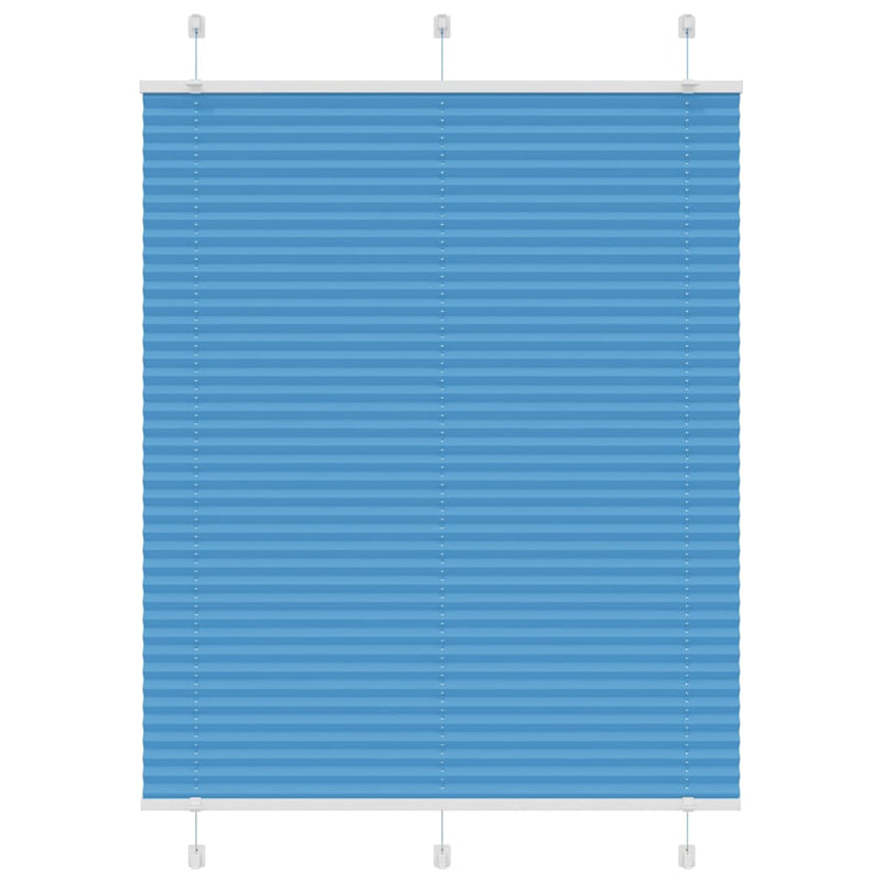 Afbeelding laden in galerijviewer, Vidaxl plissé rolgordijn 105x150cm stofbreedte 104,4cm polyester blauw
