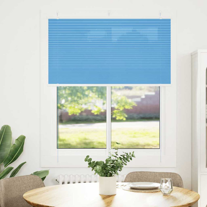 Afbeelding laden in galerijviewer, Vidaxl plissé rolgordijn 110x150cm stofbreedte 109,4cm polyester blauw