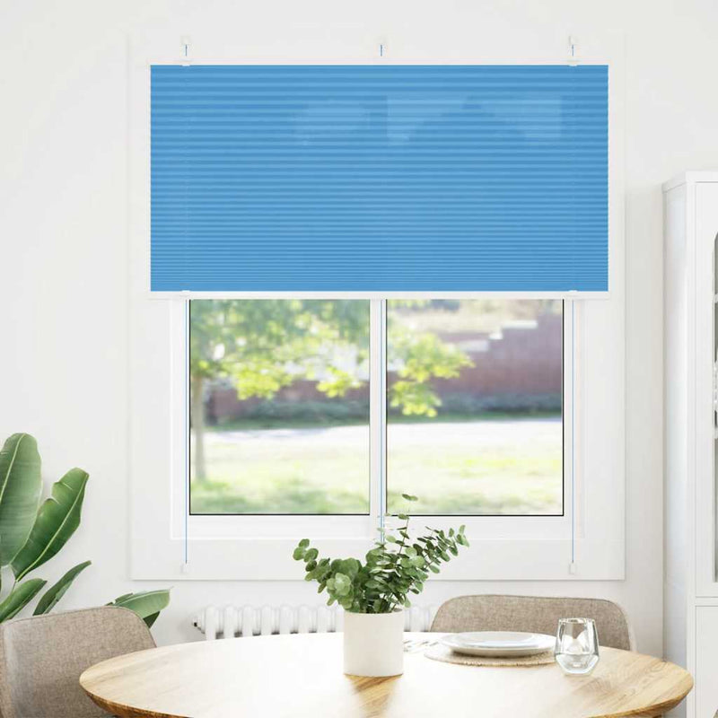 ギャラリービューアに画像をロードする, Vidaxl plissé rolgordijn 115x150cm stofbreedte 114,4cm polyester blauw
