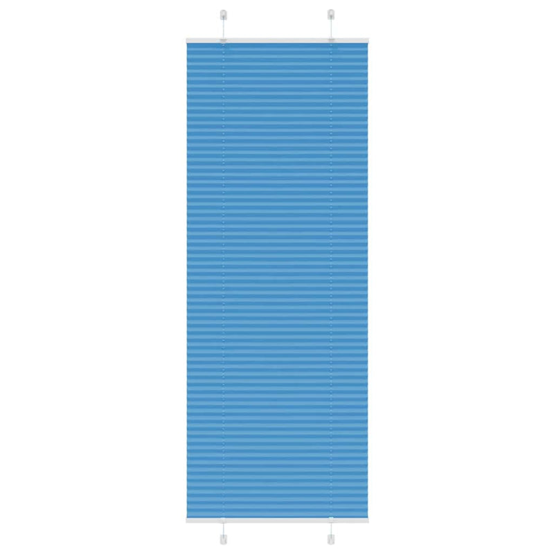 Afbeelding laden in galerijviewer, Vidaxl plissé rolgordijn 75x200 cm stofbreedte 74,4 cm polyester blauw