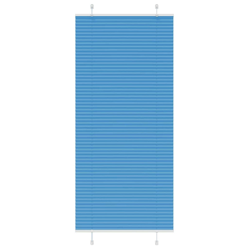 Chargez l'image dans la visionneuse de la galerie, Vidaxl plissé rolgordijn 95x200 cm stofbreedte 94,4 cm polyester blauw
