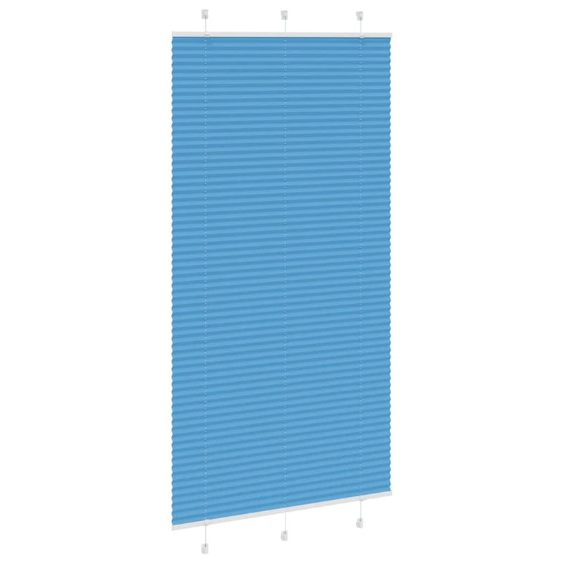 Chargez l'image dans la visionneuse de la galerie, Vidaxl plissé rolgordijn 110x200cm stofbreedte 109,4cm polyester blauw