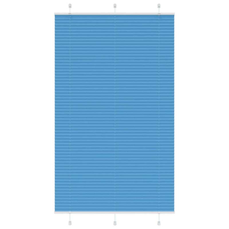 Chargez l'image dans la visionneuse de la galerie, Vidaxl plissé rolgordijn 115x200cm stofbreedte 114,4cm polyester blauw
