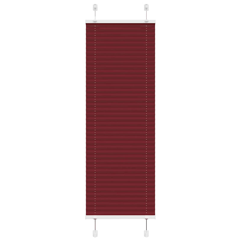 Afbeelding laden in galerijviewer, Vidaxl plissé rolgordijn 40x100 cm stofbreedte 39,4 cm bordeauxrood