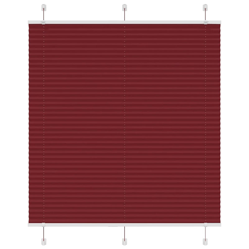 Afbeelding laden in galerijviewer, Vidaxl plissé rolgordijn 115x100cm stofbreedte 114,4cm bordeauxrood
