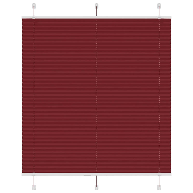 Afbeelding laden in galerijviewer, Vidaxl plissé rolgordijn 120x100cm stofbreedte 119,4cm bordeauxrood