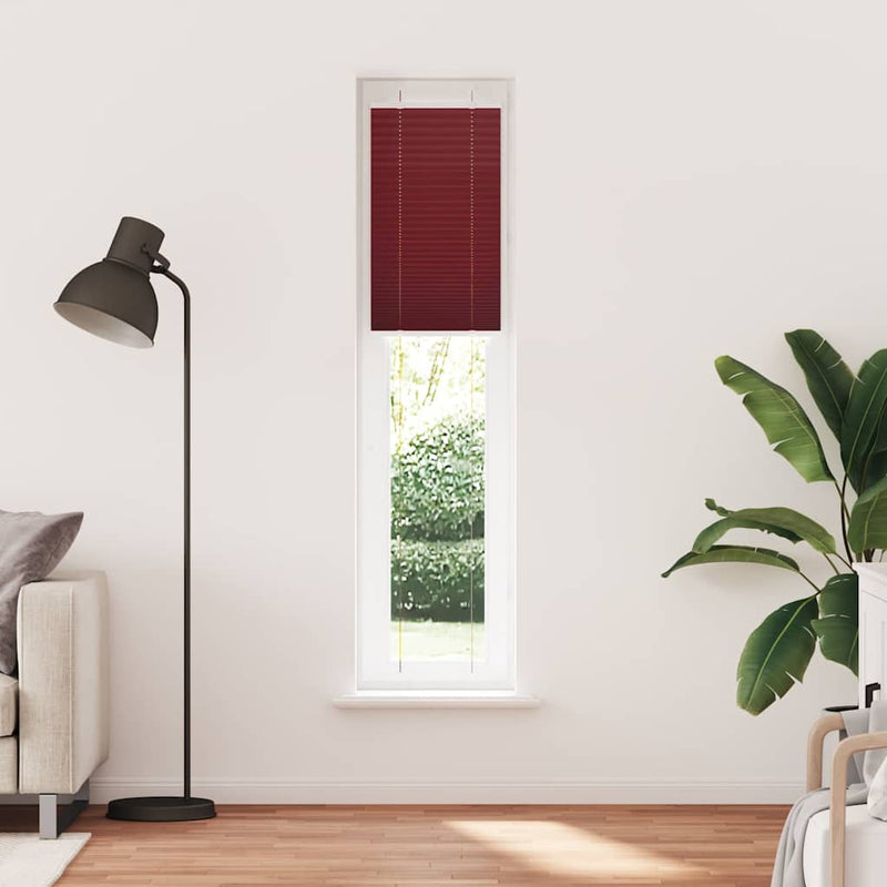 Afbeelding laden in galerijviewer, Vidaxl plissé rolgordijn 50x200 cm stofbreedte 49,4 cm bordeauxrood