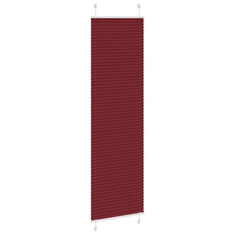 Afbeelding laden in galerijviewer, Vidaxl plissé rolgordijn 60x200 cm stofbreedte 59,4 cm bordeauxrood