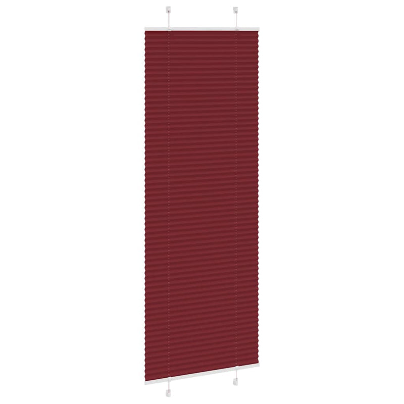Afbeelding laden in galerijviewer, Vidaxl plissé rolgordijn 75x200 cm stofbreedte 74,4 cm bordeauxrood