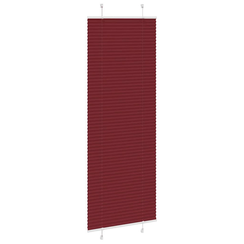 Afbeelding laden in galerijviewer, Vidaxl plissé rolgordijn 80x200 cm stofbreedte 79,4 cm bordeauxrood