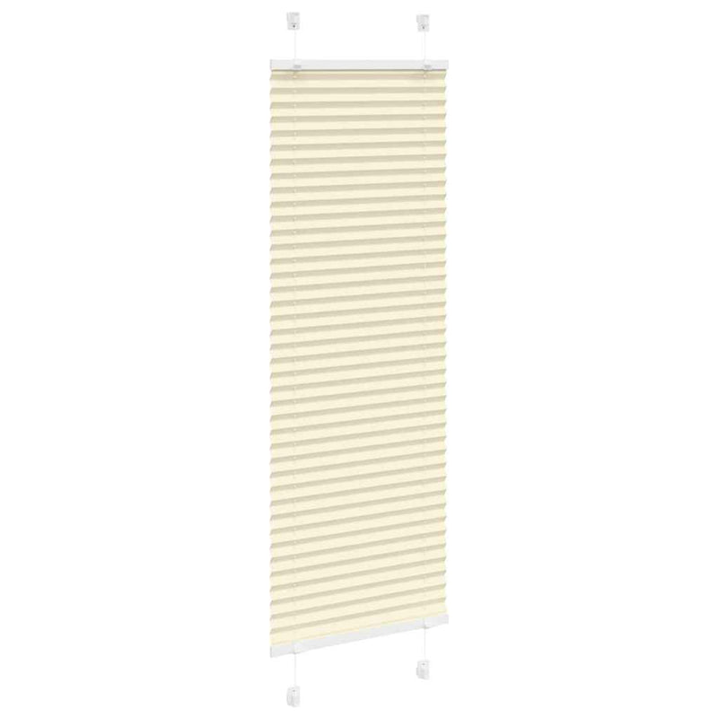 Afbeelding laden in galerijviewer, Vidaxl plissé rolgordijn 40x100 cm stofbreedte 39,4 cm polyester crème