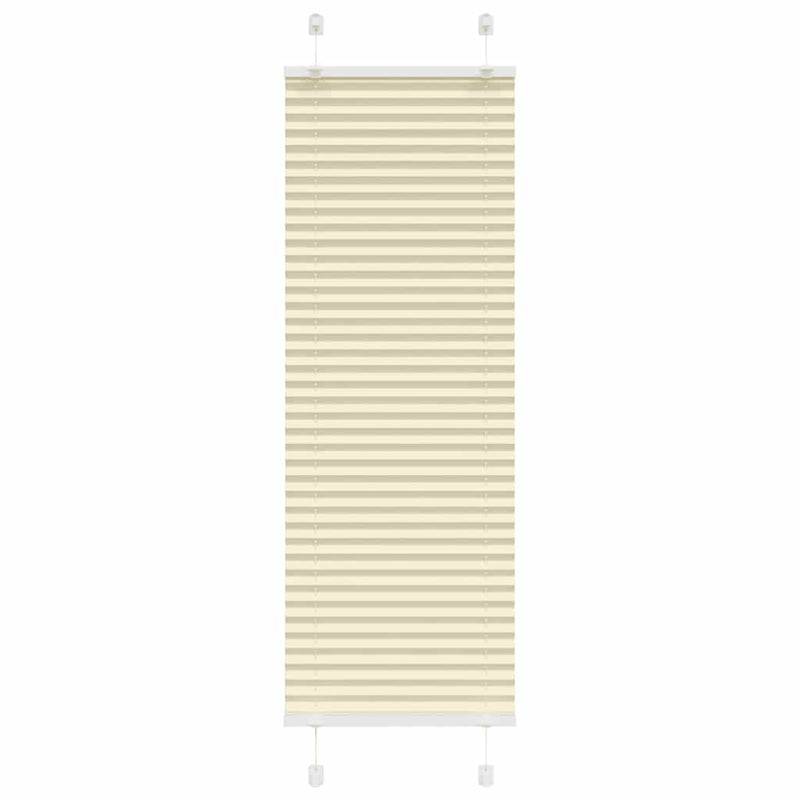 Afbeelding laden in galerijviewer, Vidaxl plissé rolgordijn 45x100 cm stofbreedte 44,4 cm polyester crème