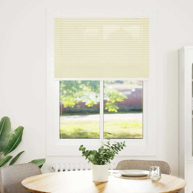 Chargez l'image dans la visionneuse de la galerie, Vidaxl plissé rolgordijn 100x150 cm stofbreedte 99,4cm polyester crème