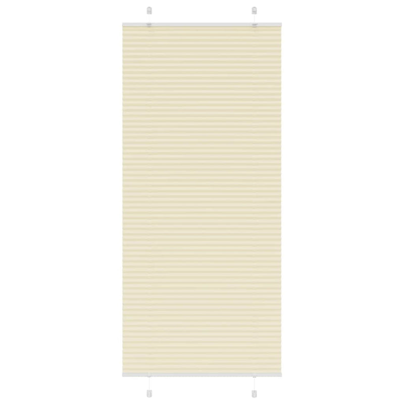 Afbeelding laden in galerijviewer, Vidaxl plissé rolgordijn 100x200 cm stofbreedte 99,4cm polyester crème