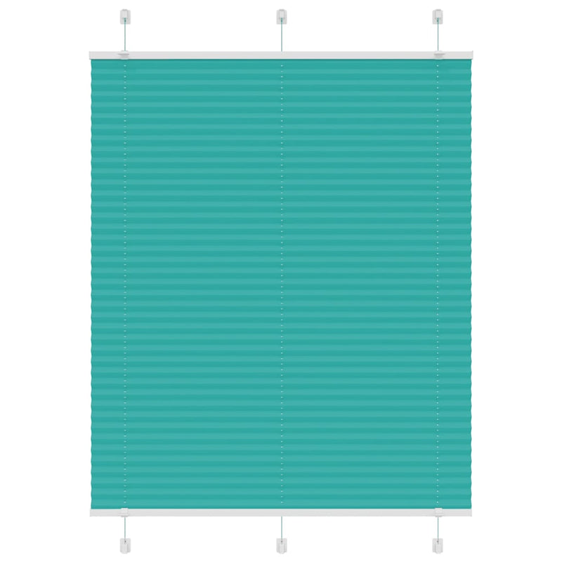 Afbeelding laden in galerijviewer, Vidaxl plissé rolgordijn 105x100 cm stofbreedte 104,4cm petrol groen