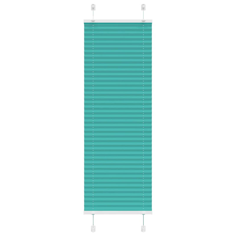 Afbeelding laden in galerijviewer, Vidaxl plissé rolgordijn 40x150 cm stofbreedte 39,4 cm petrol groen