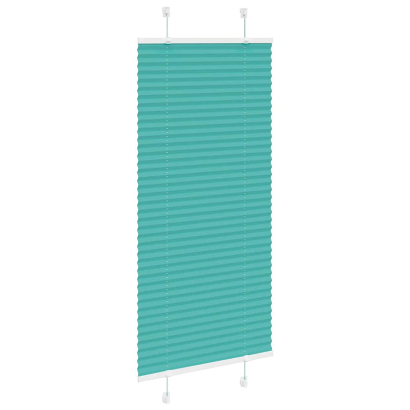 Chargez l'image dans la visionneuse de la galerie, Vidaxl plissé rolgordijn 65x150 cm stofbreedte 64,4 cm petrol groen