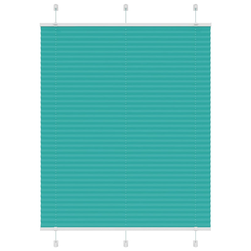ギャラリービューアに画像をロードする, Vidaxl plissé rolgordijn 110x150cm stofbreedte 109,4cm petrol groen
