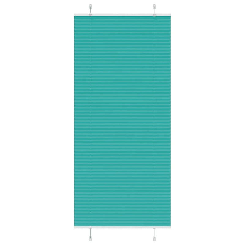 Chargez l'image dans la visionneuse de la galerie, Vidaxl plissé rolgordijn 100x200 cm stofbreedte 99,4cm petrol groen