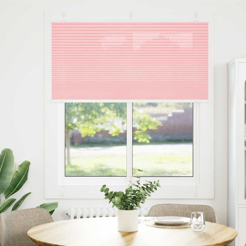 Chargez l'image dans la visionneuse de la galerie, Vidaxl plissé rolgordijn 120x100cm stofbreedte 119,4cm polyester roze