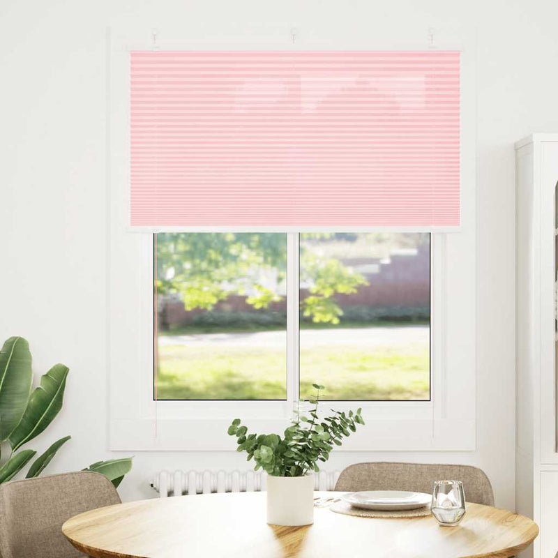 Chargez l'image dans la visionneuse de la galerie, Vidaxl plissé rolgordijn 105x150cm stofbreedte 104,4cm polyester roze