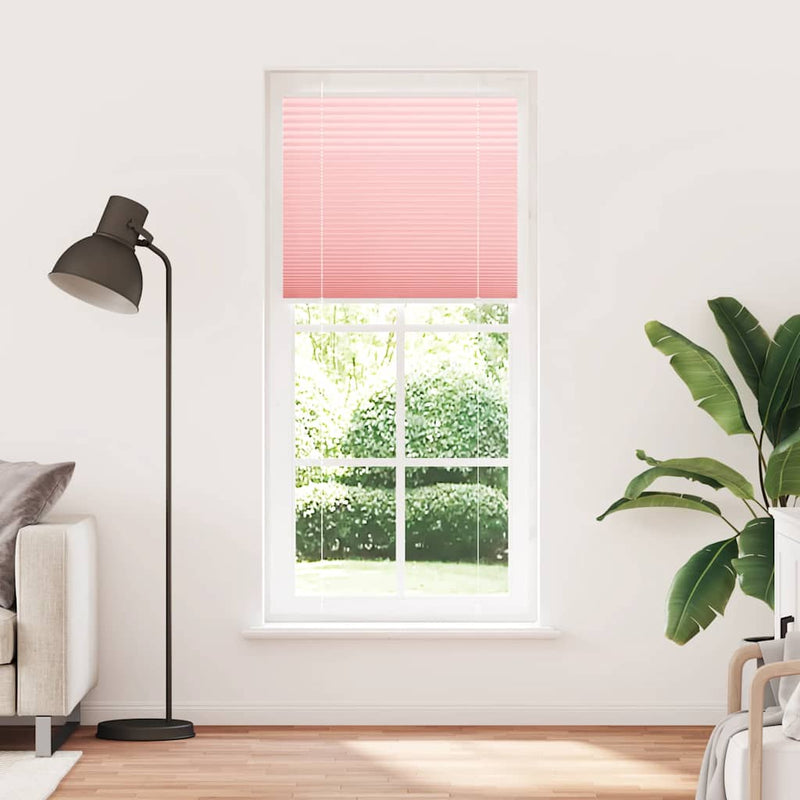 Afbeelding laden in galerijviewer, Vidaxl plissé rolgordijn 85x200 cm stofbreedte 84,4 cm polyester roze