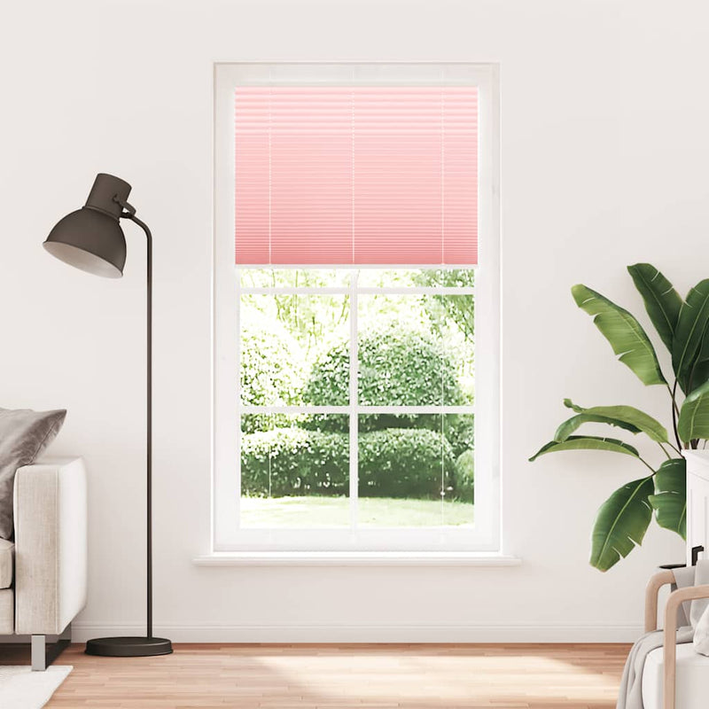 Afbeelding laden in galerijviewer, Vidaxl plissé rolgordijn 110x200cm stofbreedte 109,4cm polyester roze