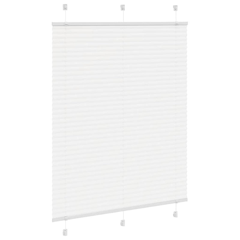 Afbeelding laden in galerijviewer, Vidaxl plissé rolgordijn 110x100cm stofbreedte 109,4cm polyester wit