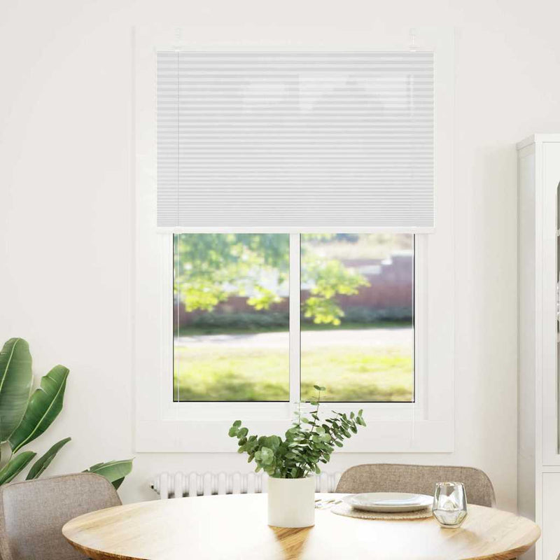 Afbeelding laden in galerijviewer, Vidaxl plissé rolgordijn 100x150 cm stofbreedte 99,4cm polyester wit
