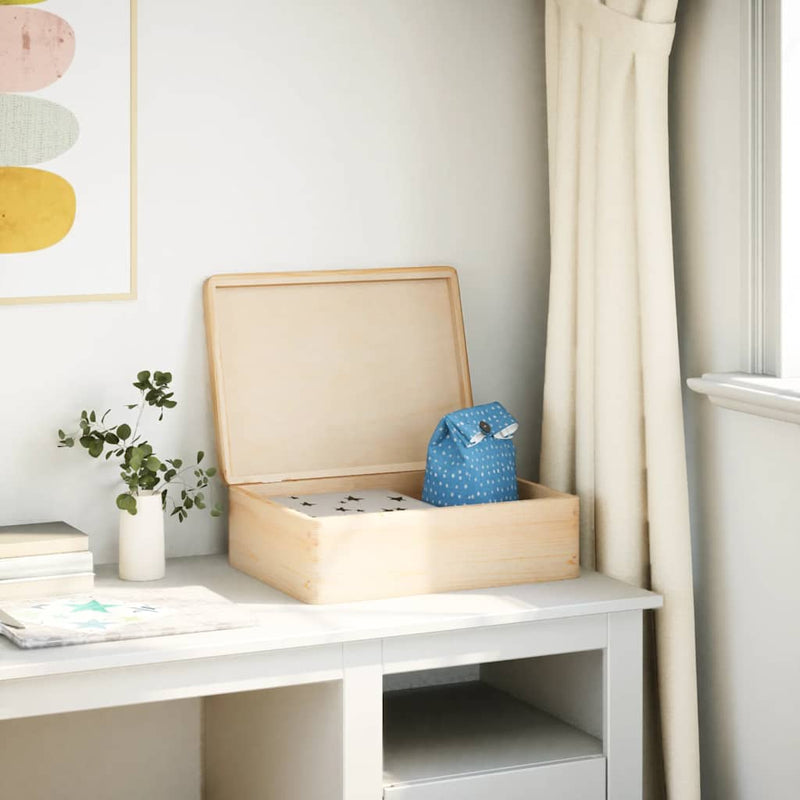 Load image into Gallery viewer, Vidaxl houten kist met deksel 40x30x13 cm massief grenenhout