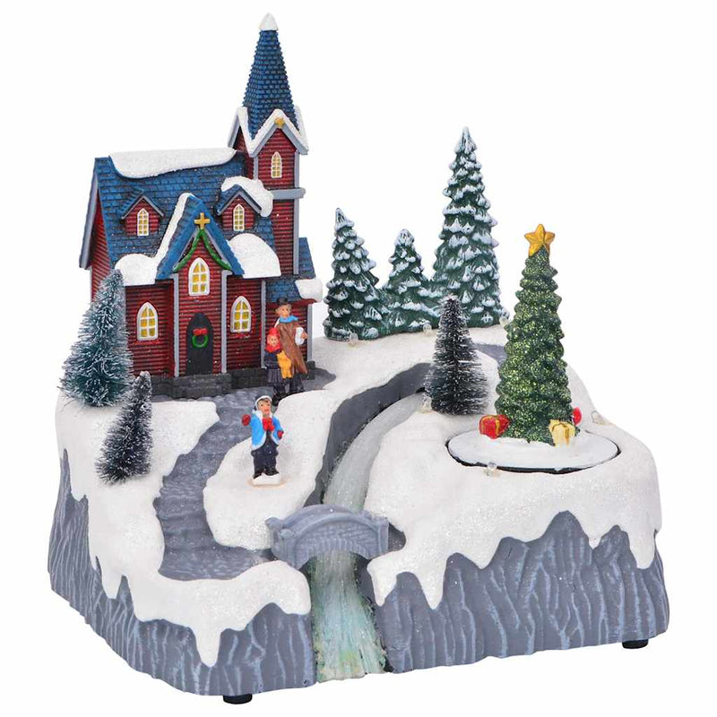 Afbeelding laden in galerijviewer, Vidaxl kerstdorp decoratie multikleur 20,5 x 17 x 21 cm kunststof
