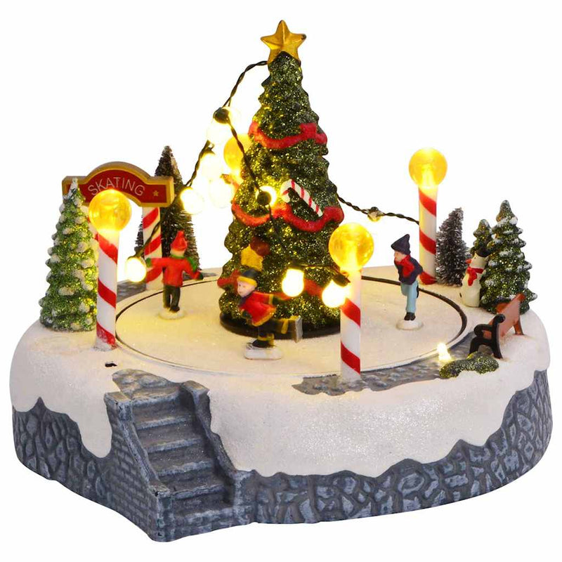 Afbeelding laden in galerijviewer, Vidaxl kerstdorp decoratie multikleur 22 x 21,5 x 17 cm kunststof
