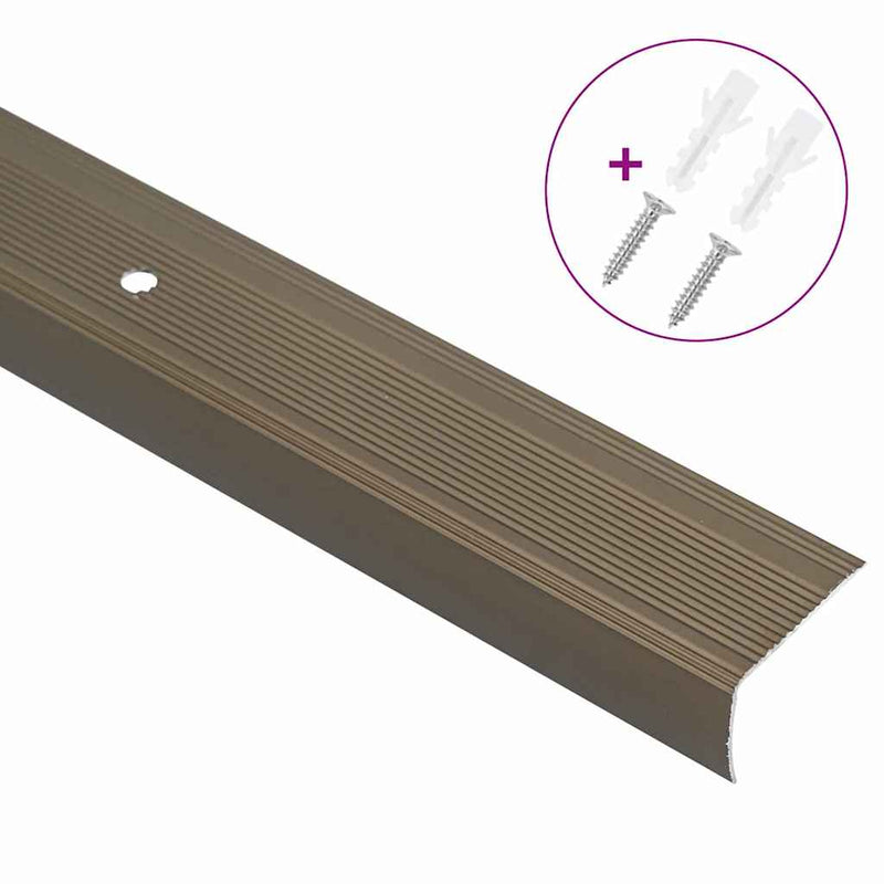 Afbeelding laden in galerijviewer, Vidaxl trapprofielen 30 pcs bruin 67 x 3 x 2 cm aluminium