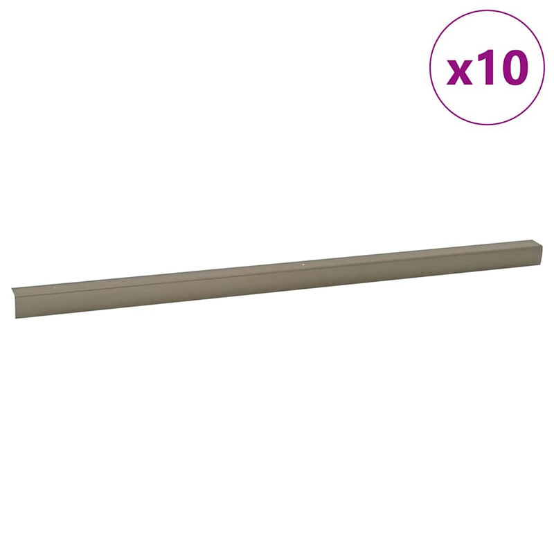 Afbeelding laden in galerijviewer, Vidaxl trapprofielen 10 pcs champagne 67 x 3.5 x 3 cm aluminium