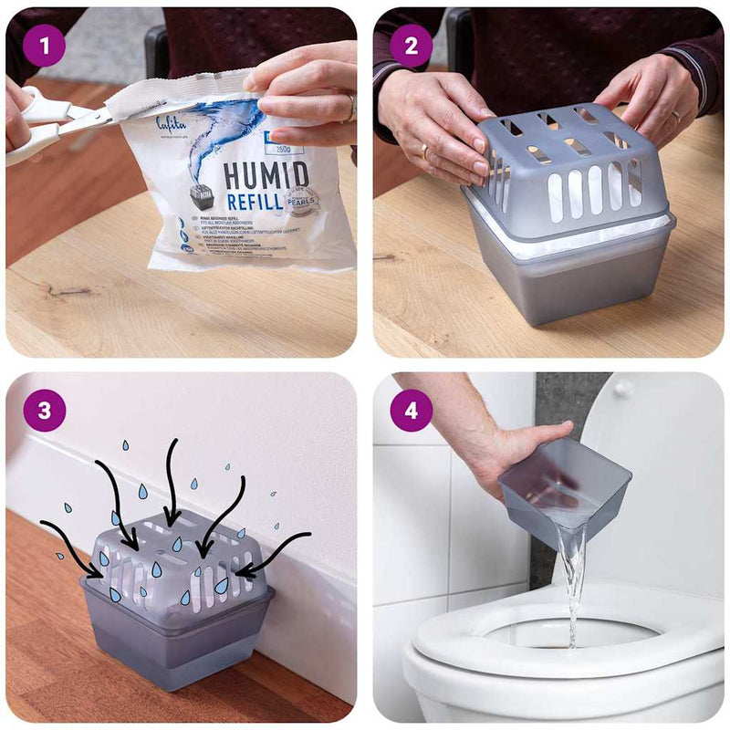 Load image into Gallery viewer, Vidaxl luchtontvochtigers met navulzakjes 2 st 450 g