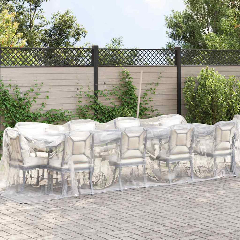 Load image into Gallery viewer, Vidaxl doorzichtig zeildoek met zeilringen 2x12 m polyethyleen