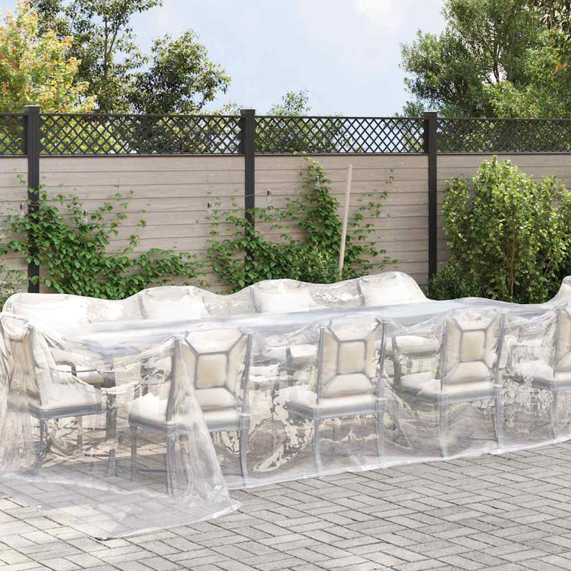 Load image into Gallery viewer, Vidaxl doorzichtig zeildoek met zeilringen 4x12 m polyethyleen