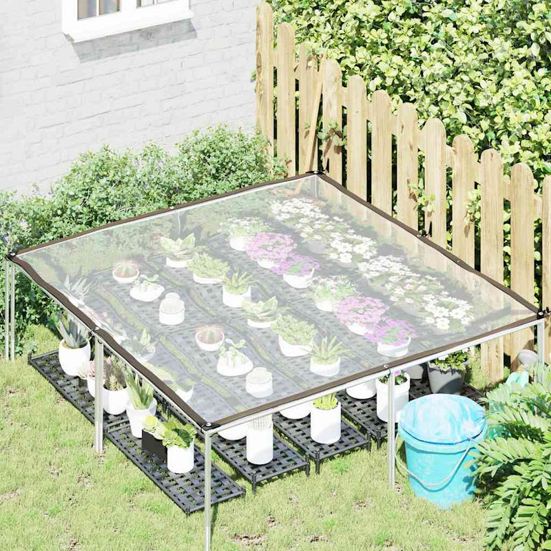 Load image into Gallery viewer, Vidaxl doorzichtig afdekzeil met ogen 2x2 m polyethyleen