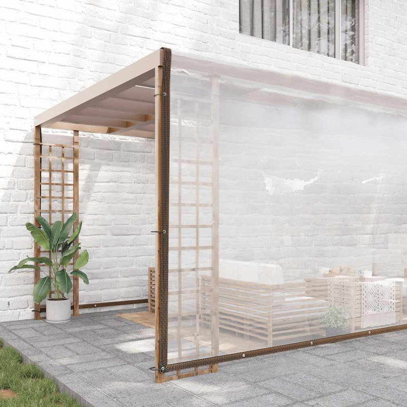 Load image into Gallery viewer, Vidaxl doorzichtig zeildoek met zeilringen 10x10 m polyethyleen