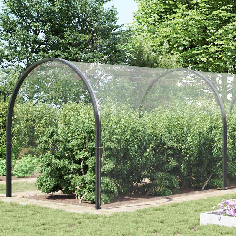 Afbeelding laden in galerijviewer, Vidaxl doorzichtig zeildoek met zeilringen 5x12 m pvc