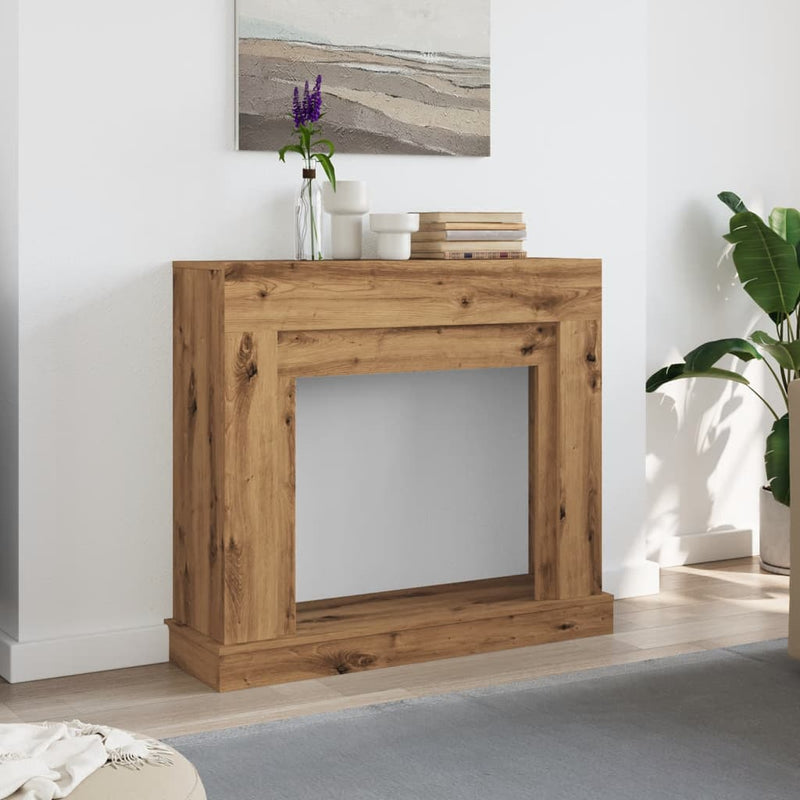 Chargez l'image dans la visionneuse de la galerie, Vidaxl haardombouw 100x30x87,5 cm bewerkt hout artisanaal eikenkleurig