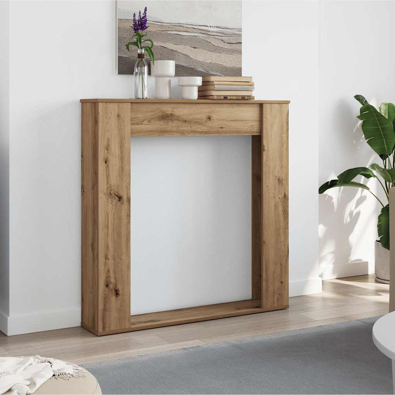Chargez l'image dans la visionneuse de la galerie, Vidaxl haardombouw 100x20x100 cm bewerkt hout artisanaal eikenkleurig
