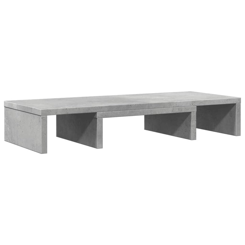 Load image into Gallery viewer, Vidaxl monitorstandaard verstelbaar 60x24x10,5 cm hout betongrijs
